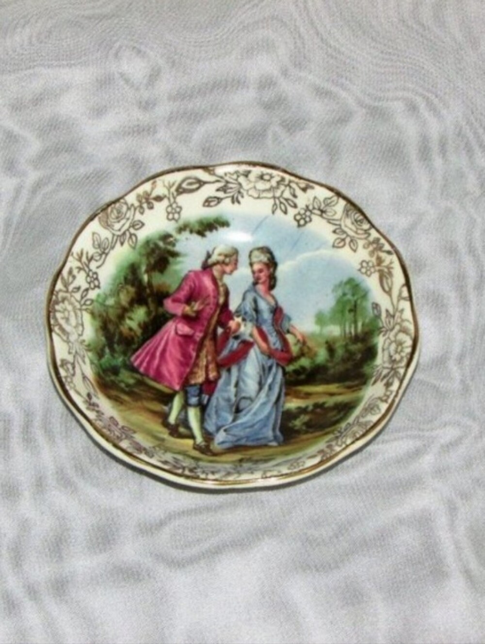 Porcelain Pin/Trinket Dish Vintage James Kent Romance Romantic Couple England